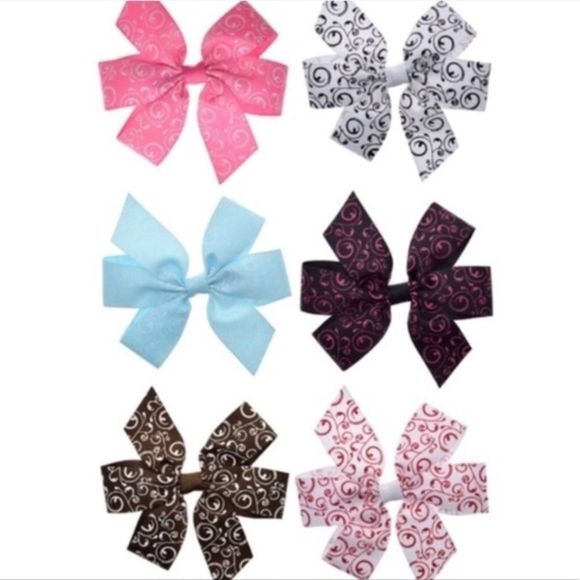 20 Rainbow Color Grosgrain Bows - 3.5 Inch Patterned Bows - Picture 8 of 8